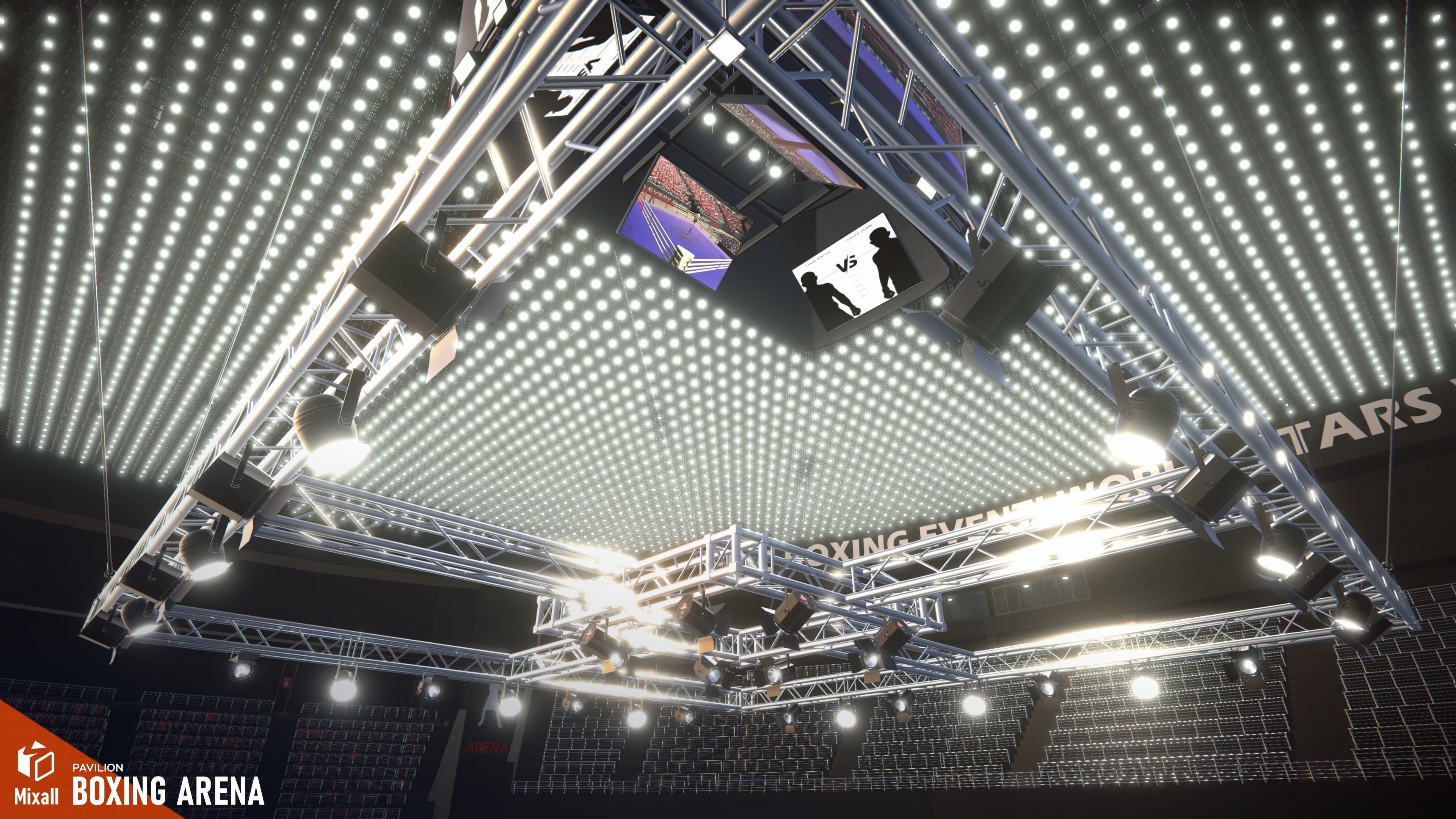 Boxing arena - pavilion 3D model_12