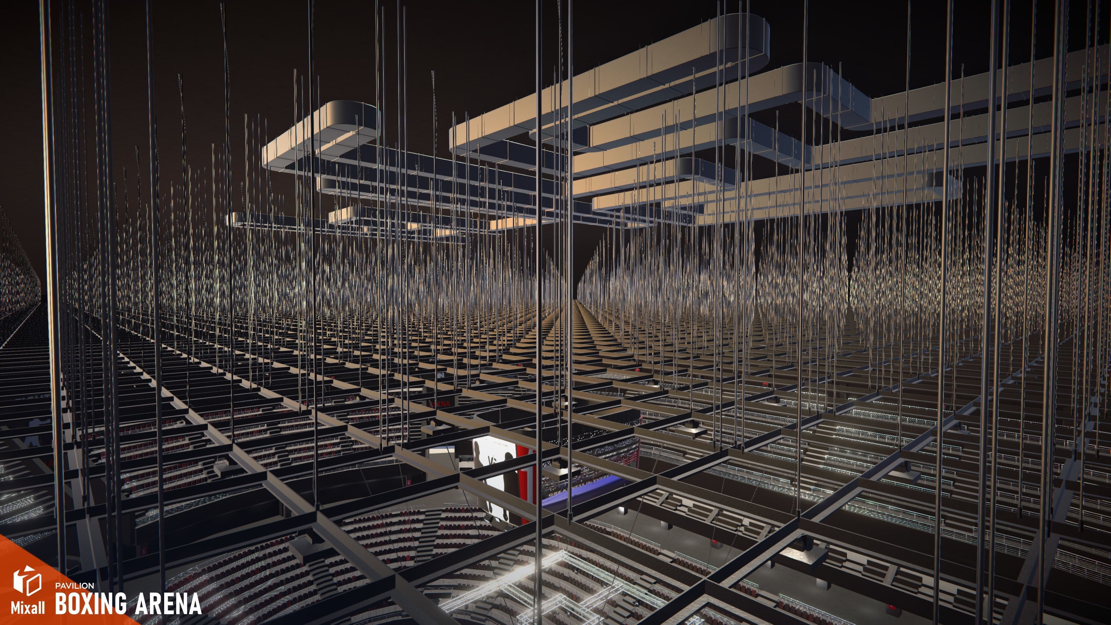 Boxing arena - pavilion 3D model_13