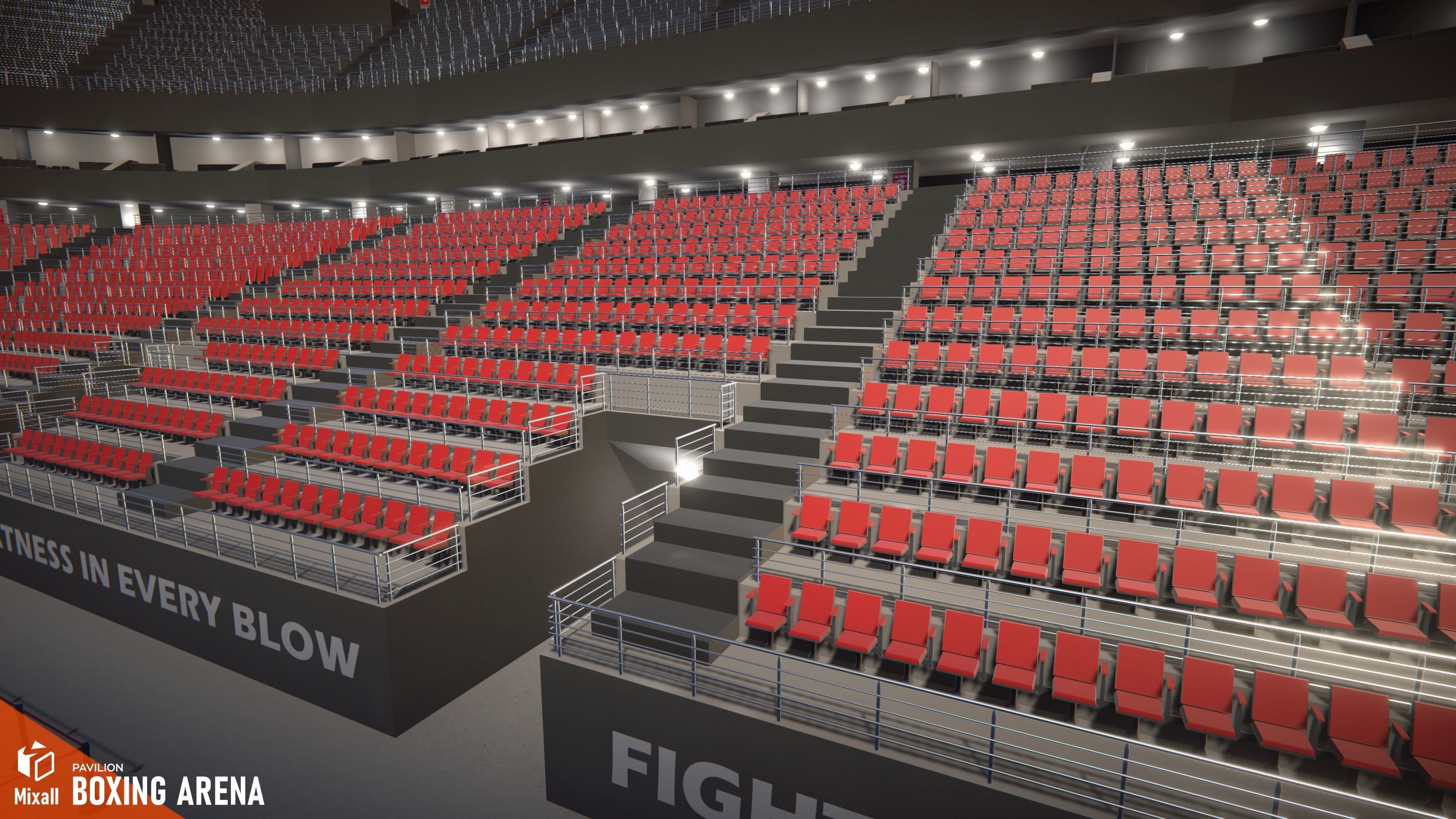 Boxing arena - pavilion 3D model_16