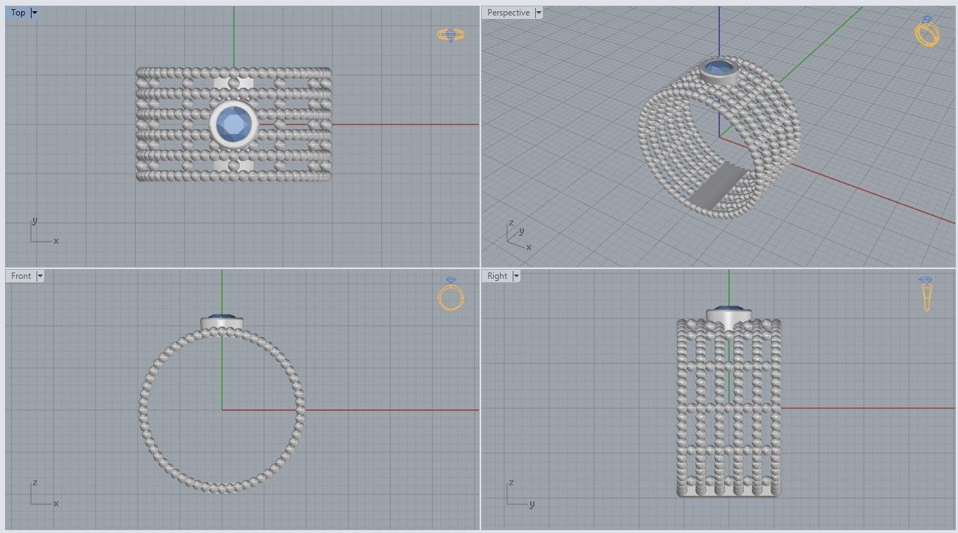 Bead Ring 3D print model_6