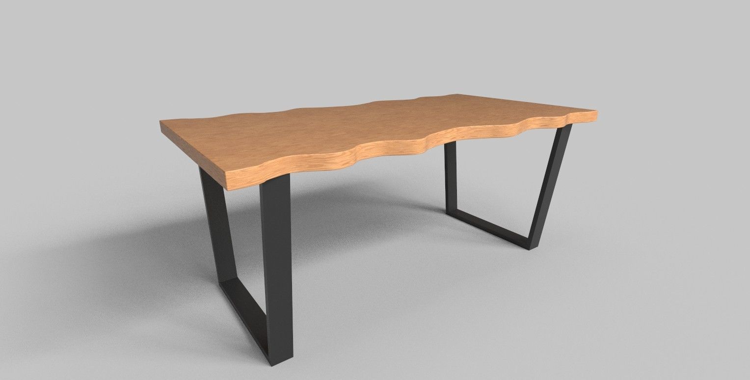 Set of 8 dining table set with chair Low-poly 3D model_39