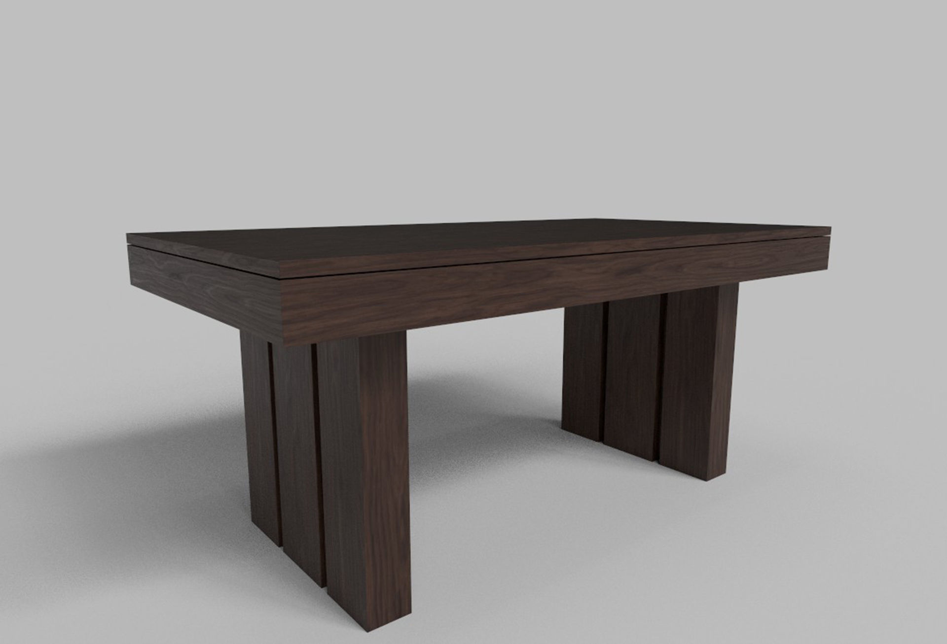 Set of 8 dining table set with chair Low-poly 3D model_50
