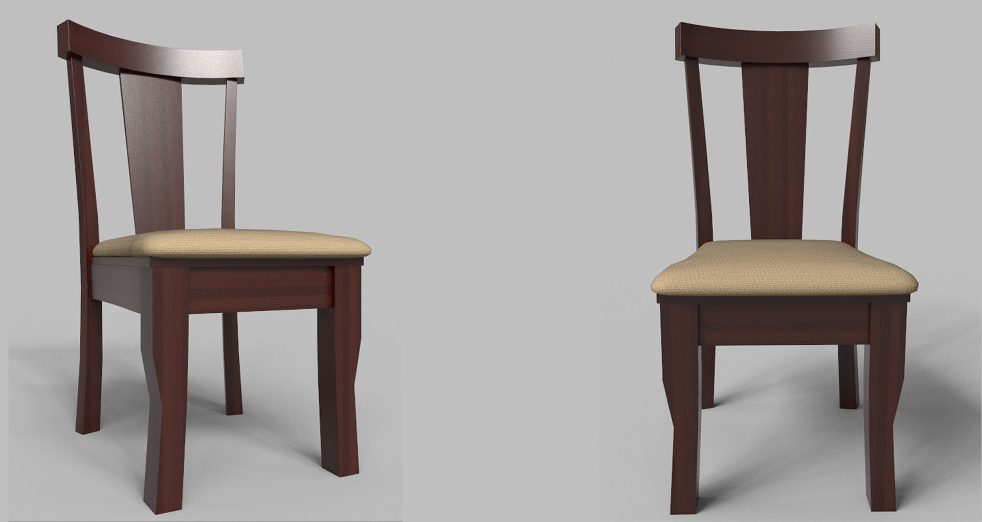 Set of 8 dining table set with chair Low-poly 3D model_17