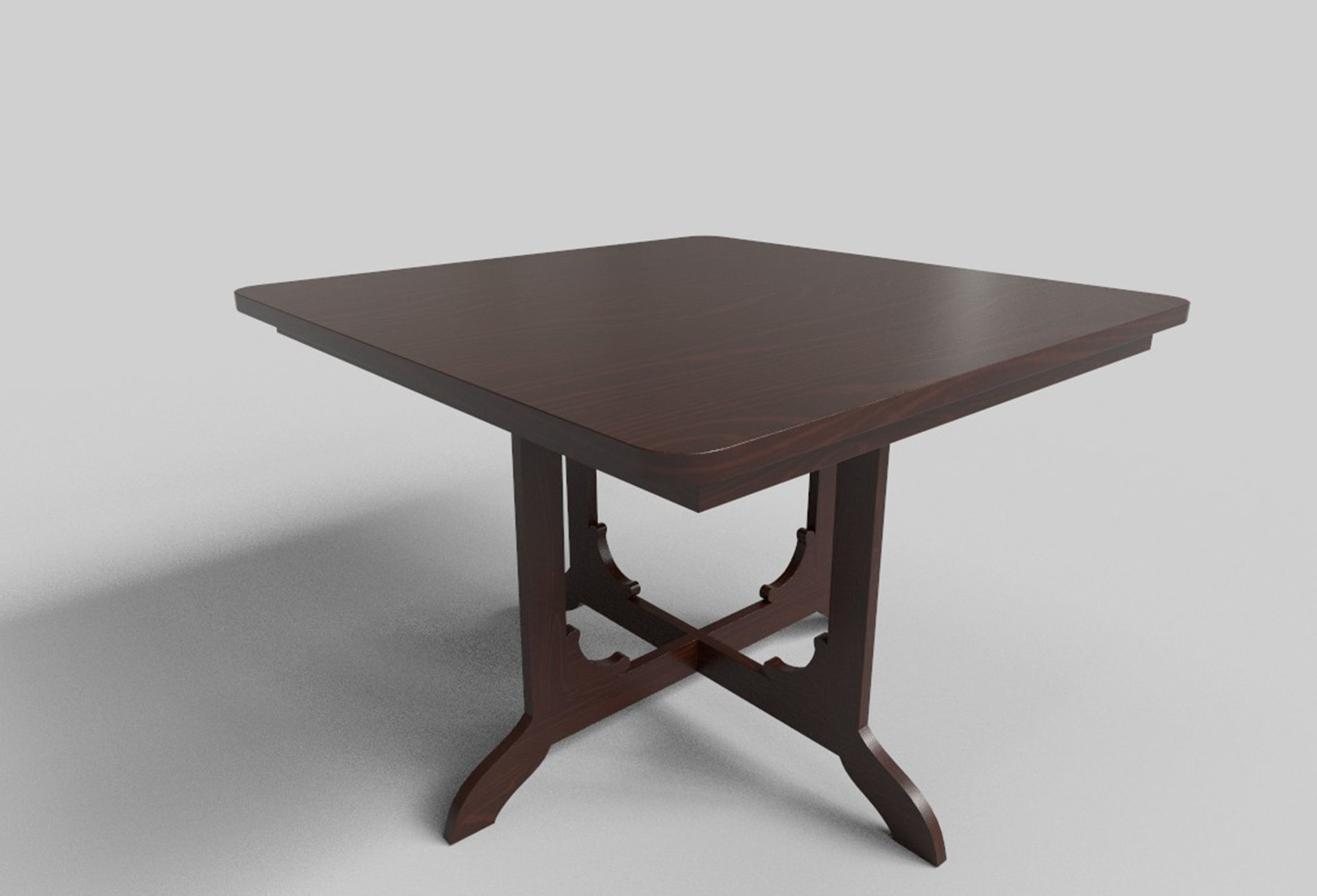 Set of 8 dining table set with chair Low-poly 3D model_11