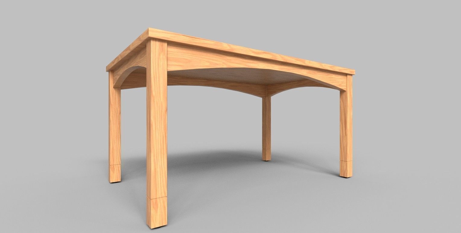 Set of 8 dining table set with chair Low-poly 3D model_15