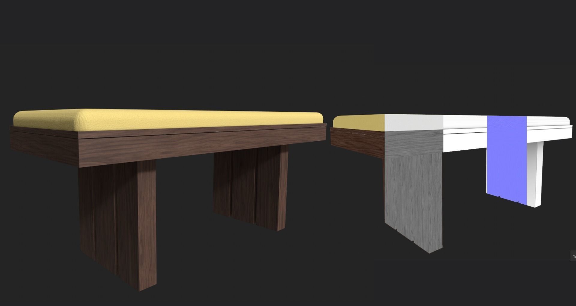 Set of 8 dining table set with chair Low-poly 3D model_46