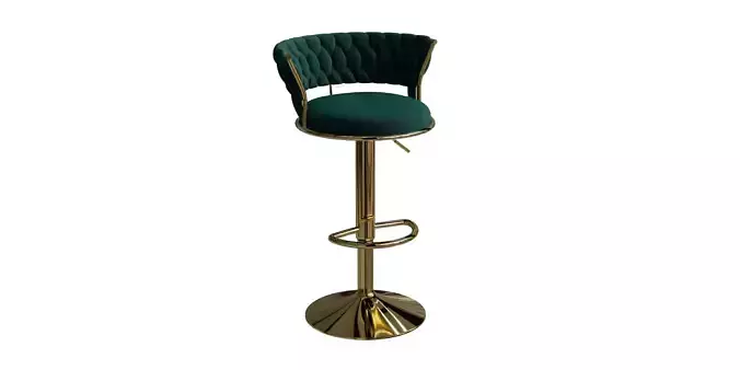 Vintage Swivel Adjustable Height Stool 3D model