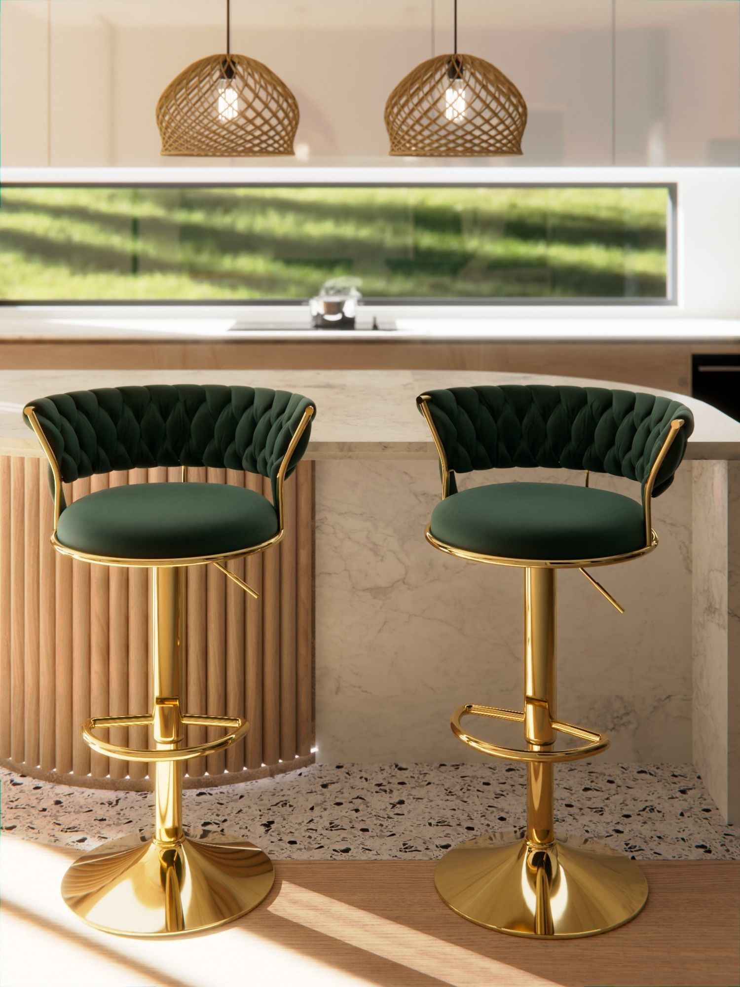 Vintage Swivel Adjustable Height Stool 3D model_13