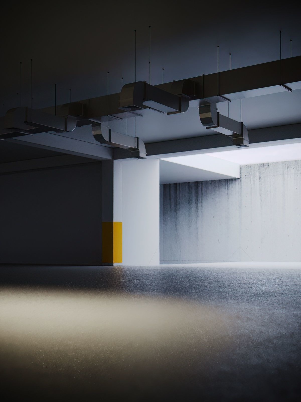 Parking garage with Ferrari sports car 3D model 3D model_13