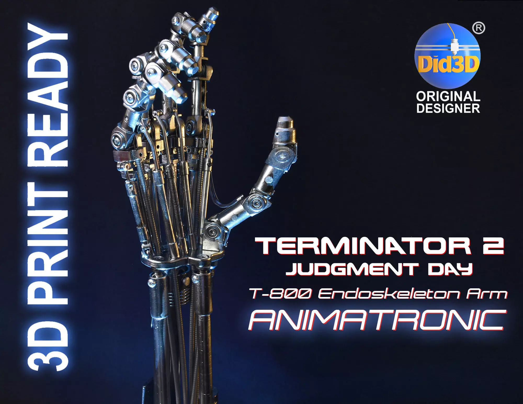 TERMINATOR 2 Arm Animatronic Life Size  3D print model_0