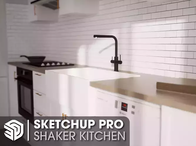 Kitchen - Shaker Style - SketchUp Model