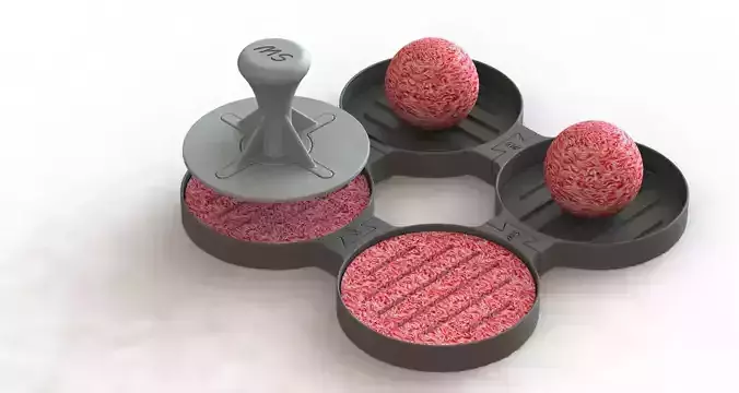 Party or Single Burger Maker D130 mm 3D print model