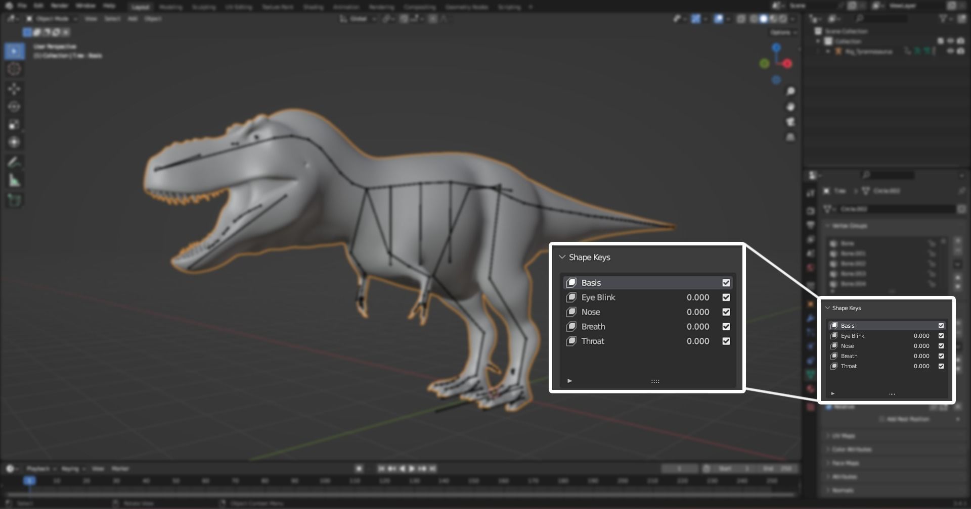 Tyrannosaurus rex Low-poly 3D model_8