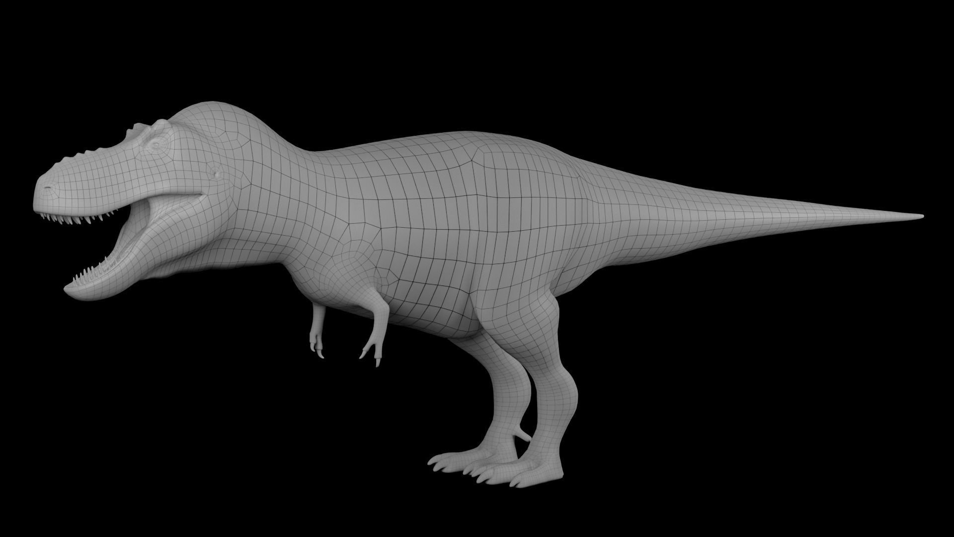 Tyrannosaurus rex Low-poly 3D model_6
