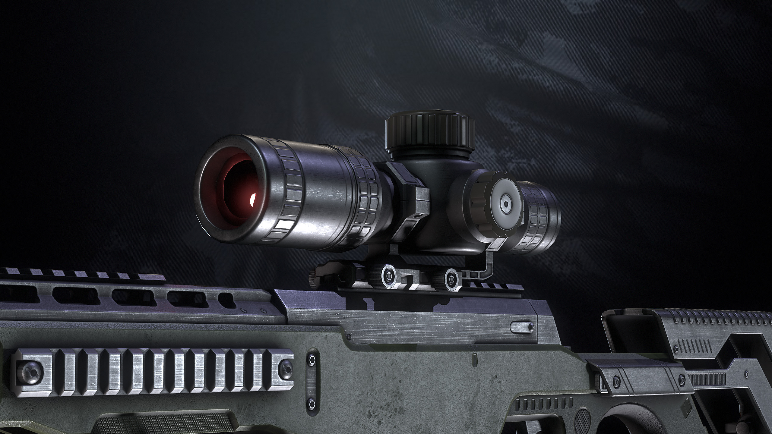 SR S96 Sniper Rifle With Hands Low-poly 3D model_15