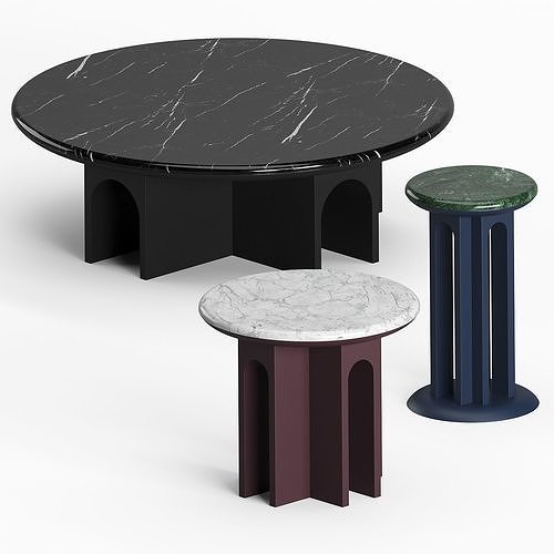 Arflex Arcolor Small Tables By Jaime Hayon 3D model