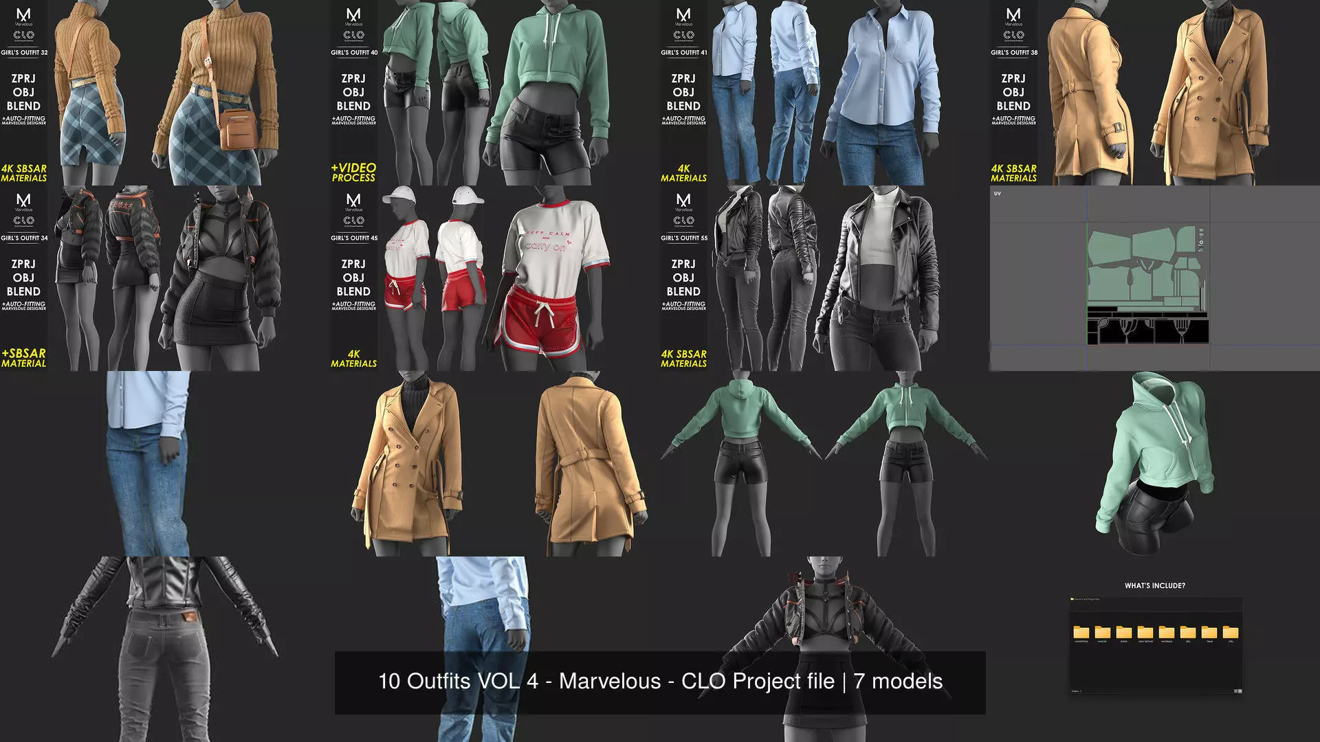 10 Outfits VOL 4 - Marvelous - CLO Project file 3D Model Collection_2