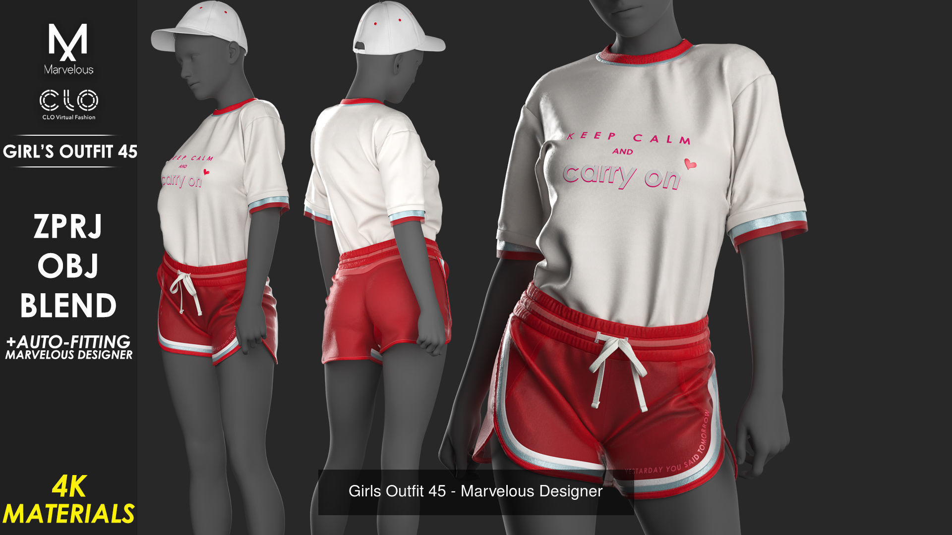 10 Outfits VOL 4 - Marvelous - CLO Project file 3D Model Collection_8