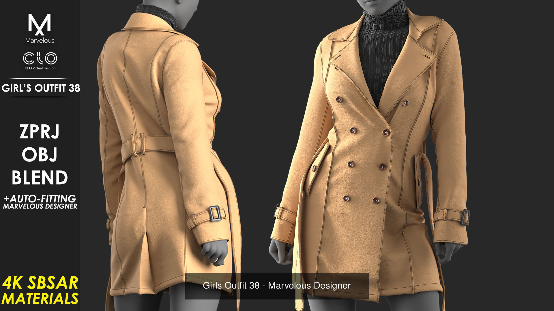 10 Outfits VOL 4 - Marvelous - CLO Project file 3D Model Collection_6
