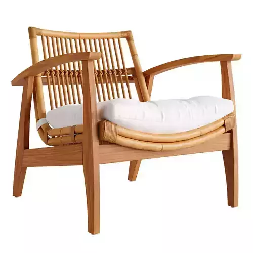NOELIE RATTAN LOUNGE CHAIR BY CB2