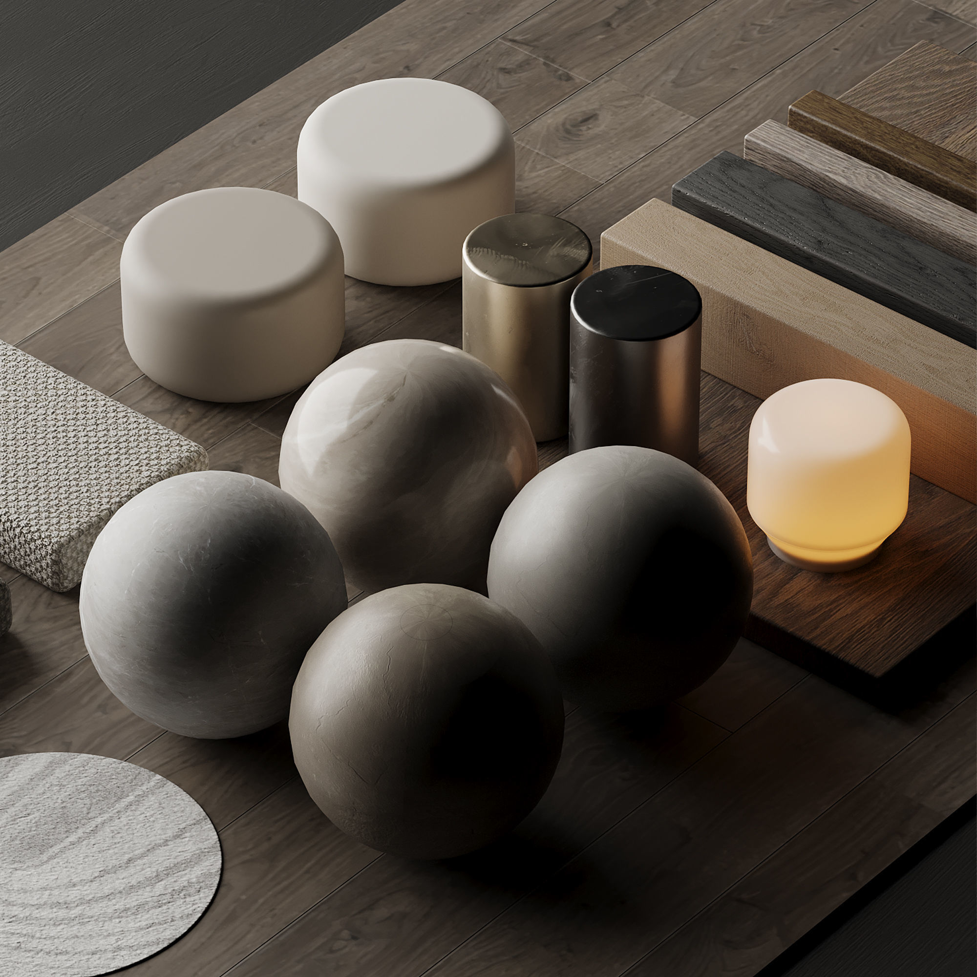 Materials Pack Beige Minimalist 3D model_1