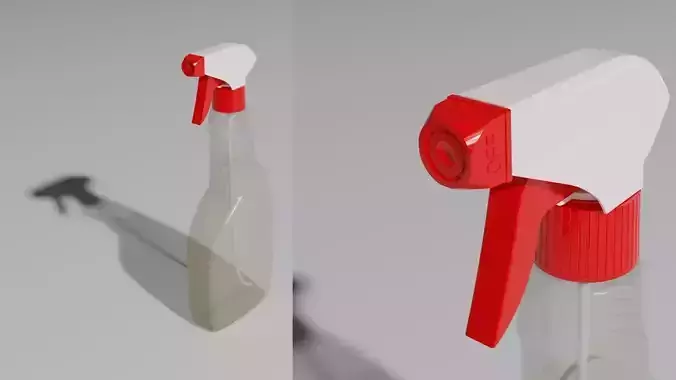 Mist spray bottle with nozzle 3D model