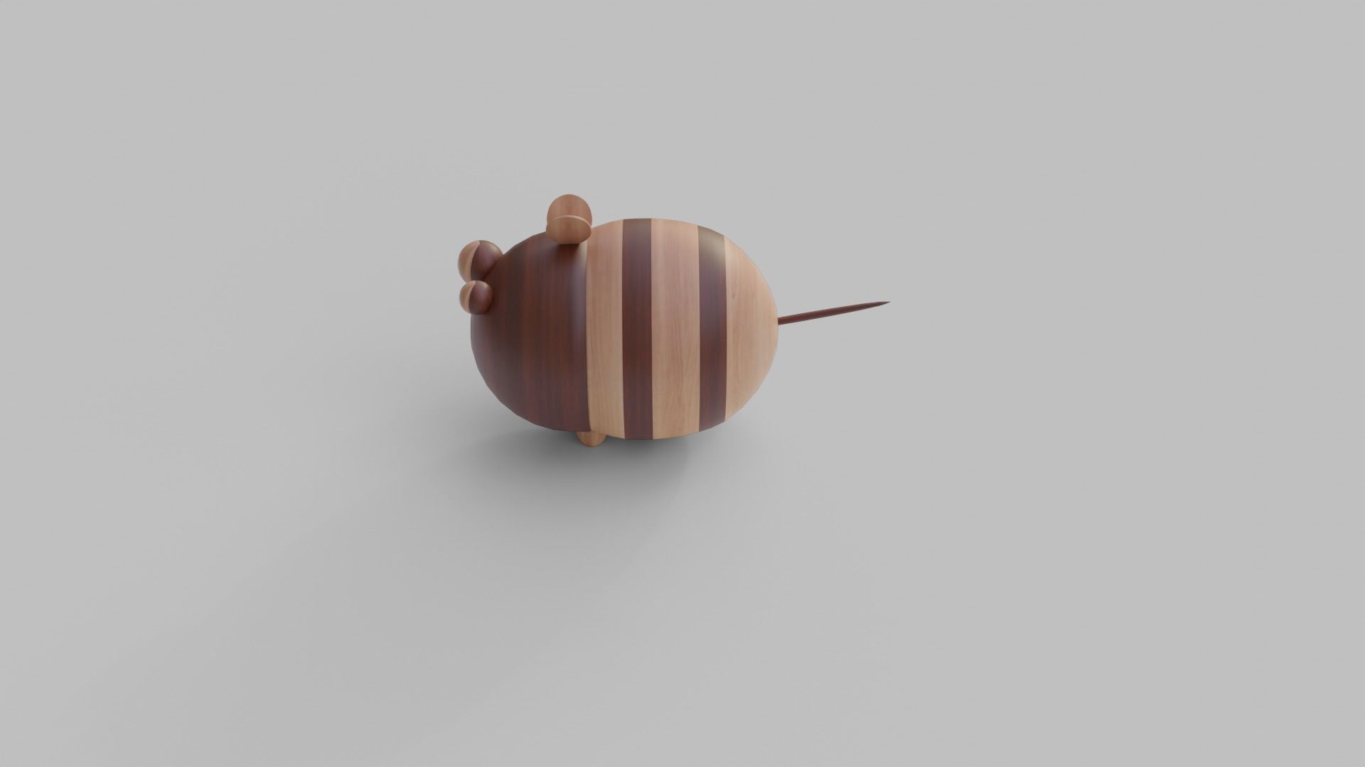 Wooden Honeybee Showpiece 3D model_3