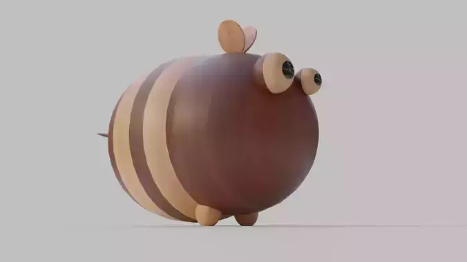 Wooden Honeybee Showpiece 3D model