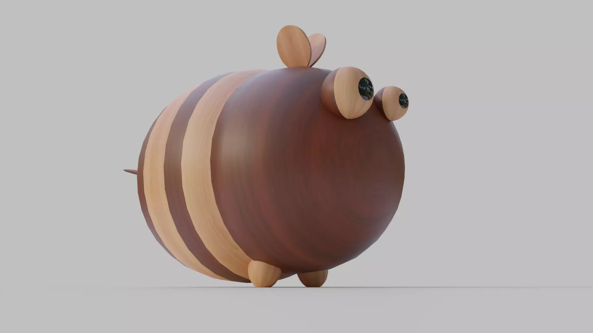 Wooden Honeybee Showpiece 3D model_0