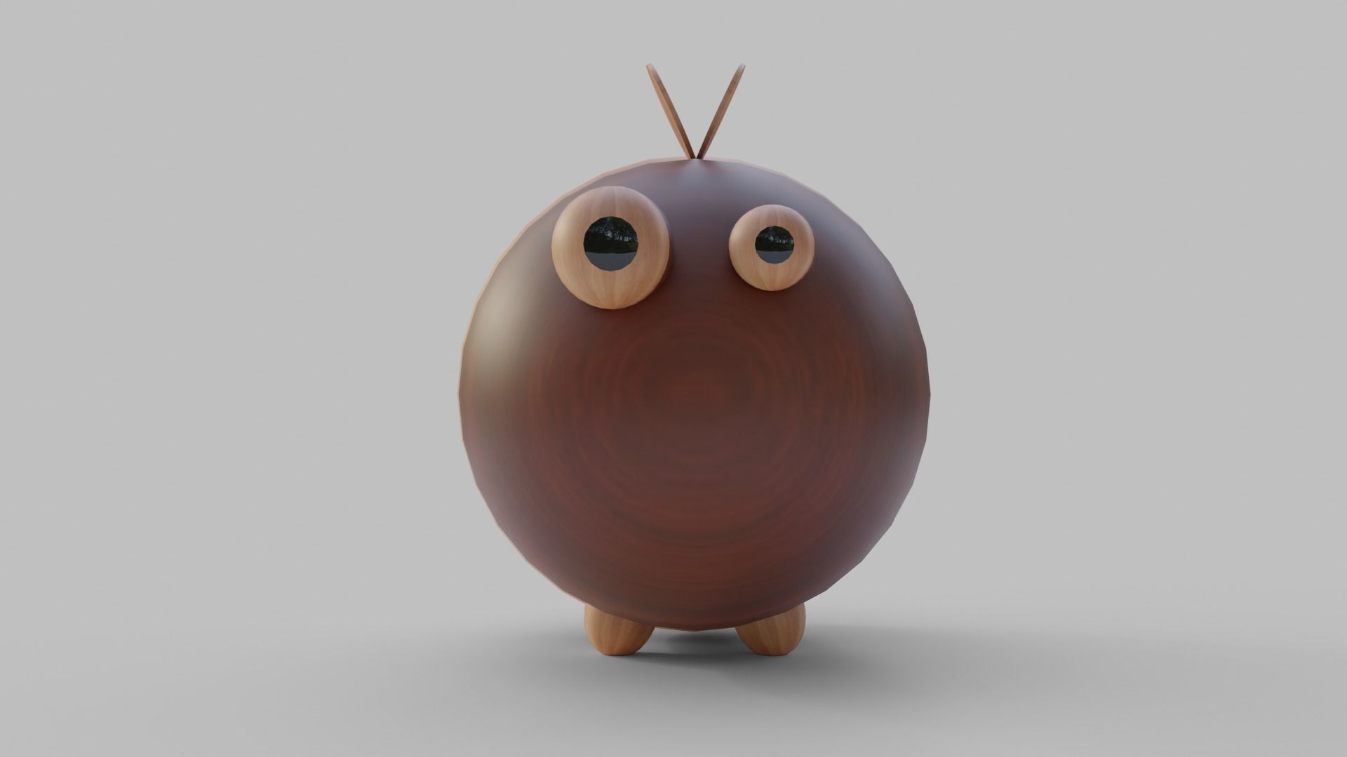 Wooden Honeybee Showpiece 3D model_1