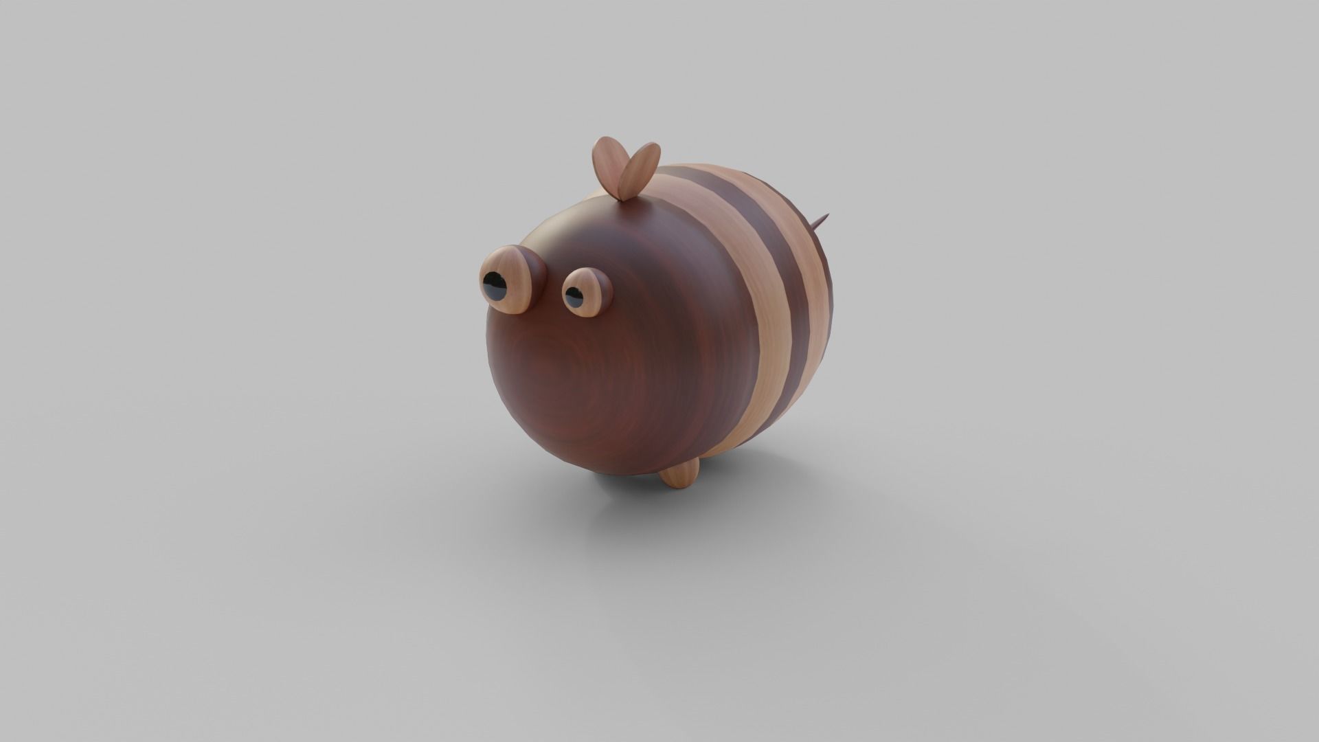Wooden Honeybee Showpiece 3D model_2