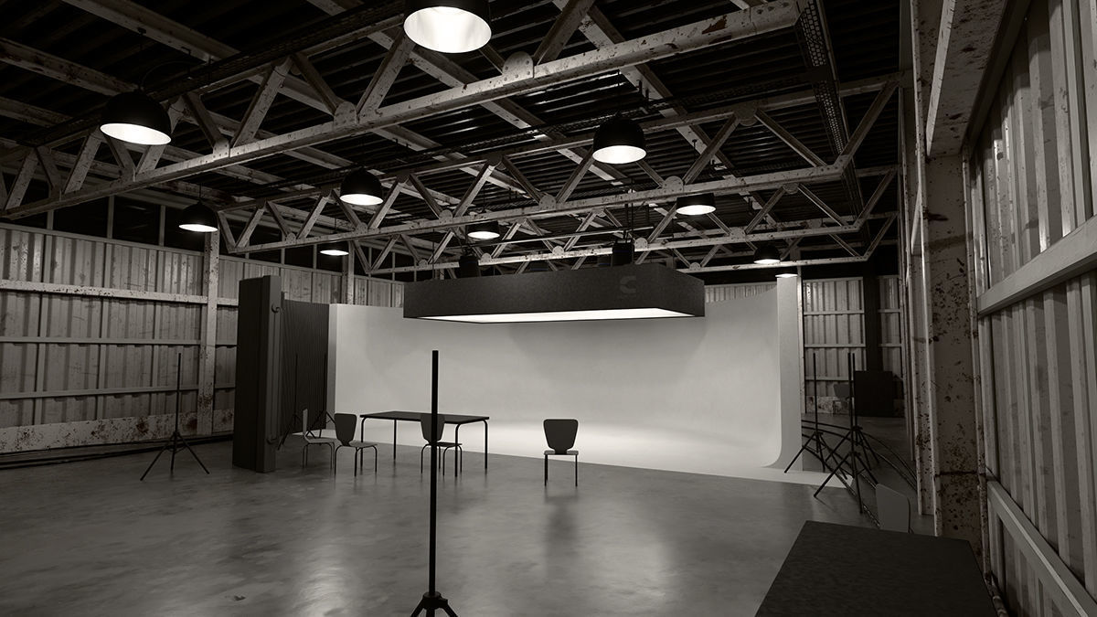 Automotive Photography Studio Scene 3D model_3