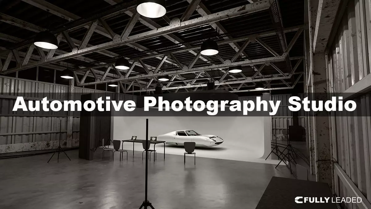 Automotive Photography Studio Scene 3D model_0