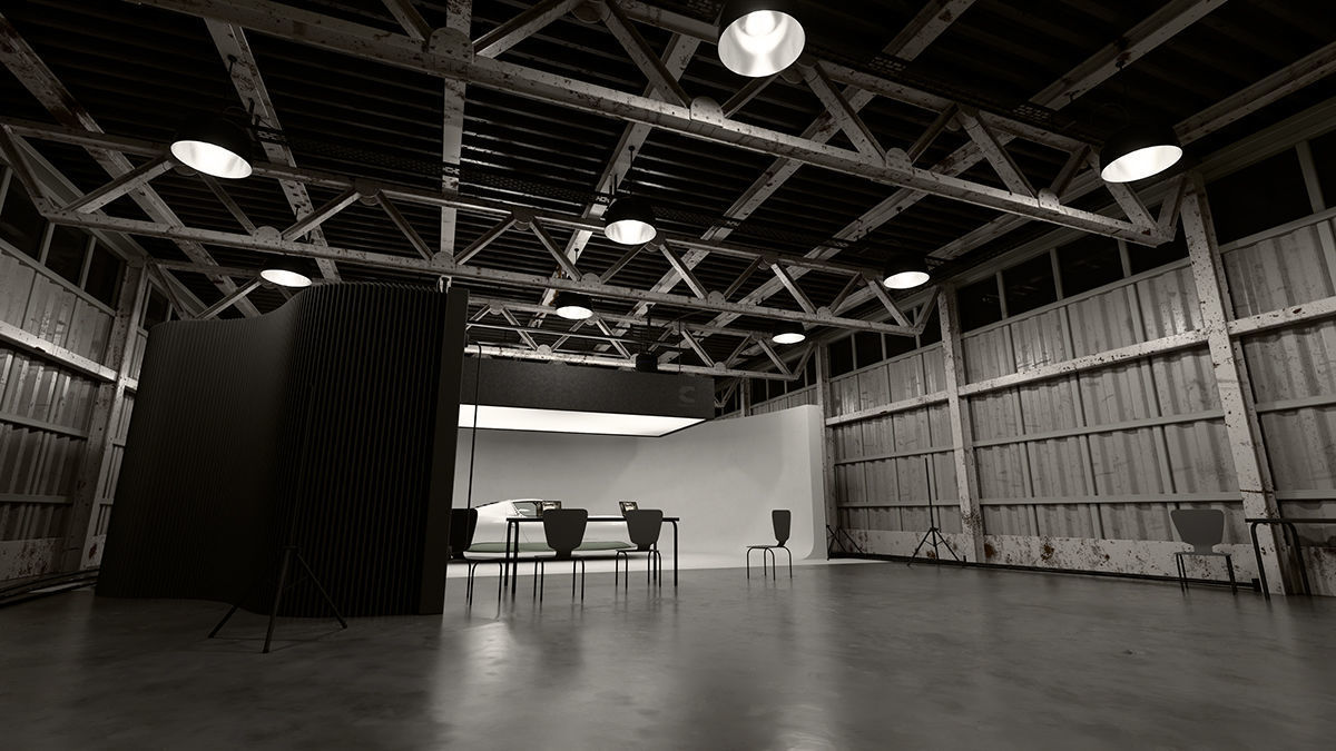 Automotive Photography Studio Scene 3D model_6