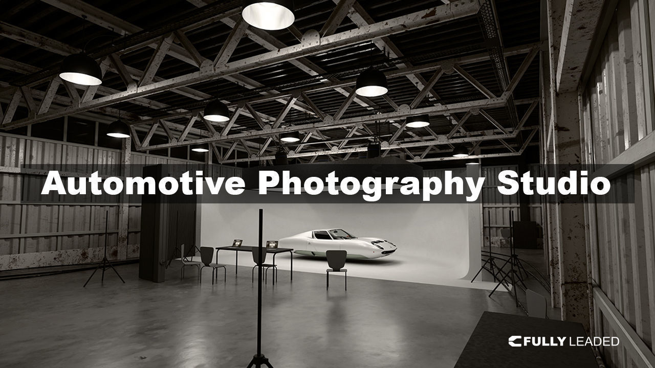 Automotive Photography Studio Scene 3D model_9