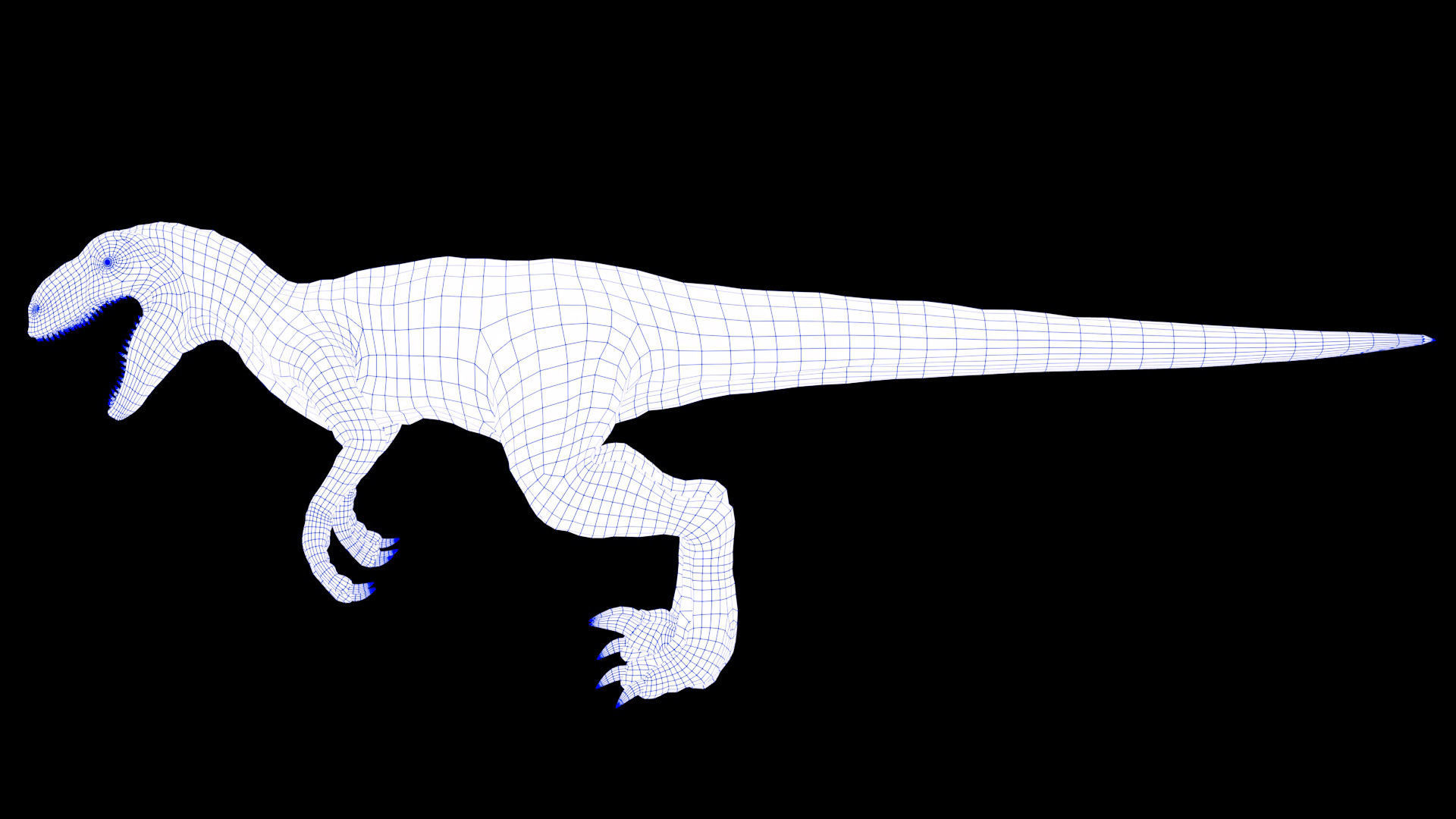 Velociraptor Low-poly 3D model_5