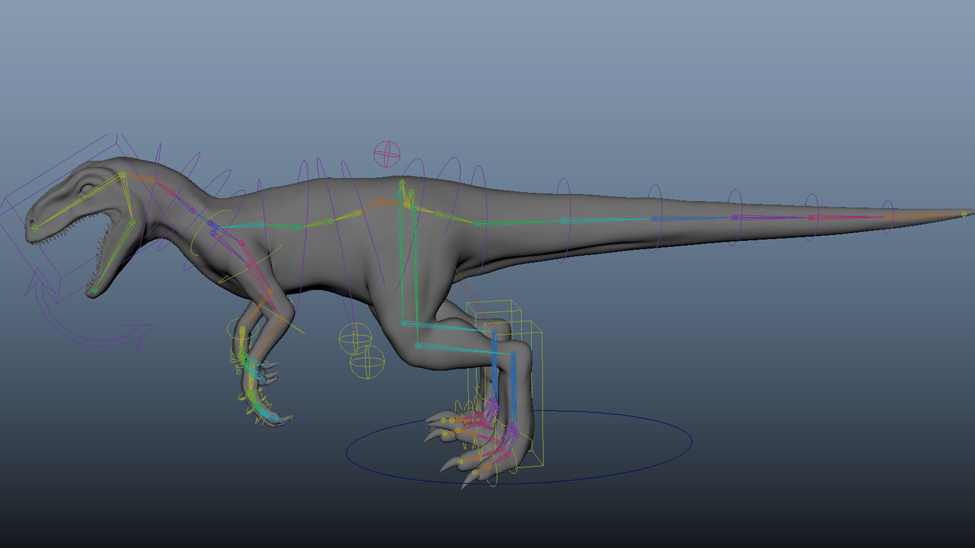 Velociraptor Low-poly 3D model_4