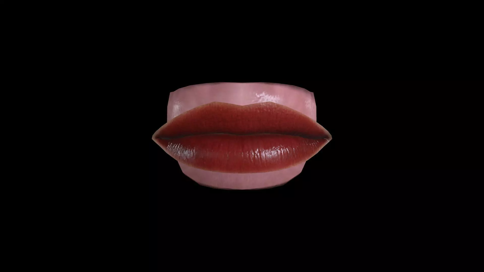 TMTH-004 Rigged Woman Mouth Low-poly 3D model