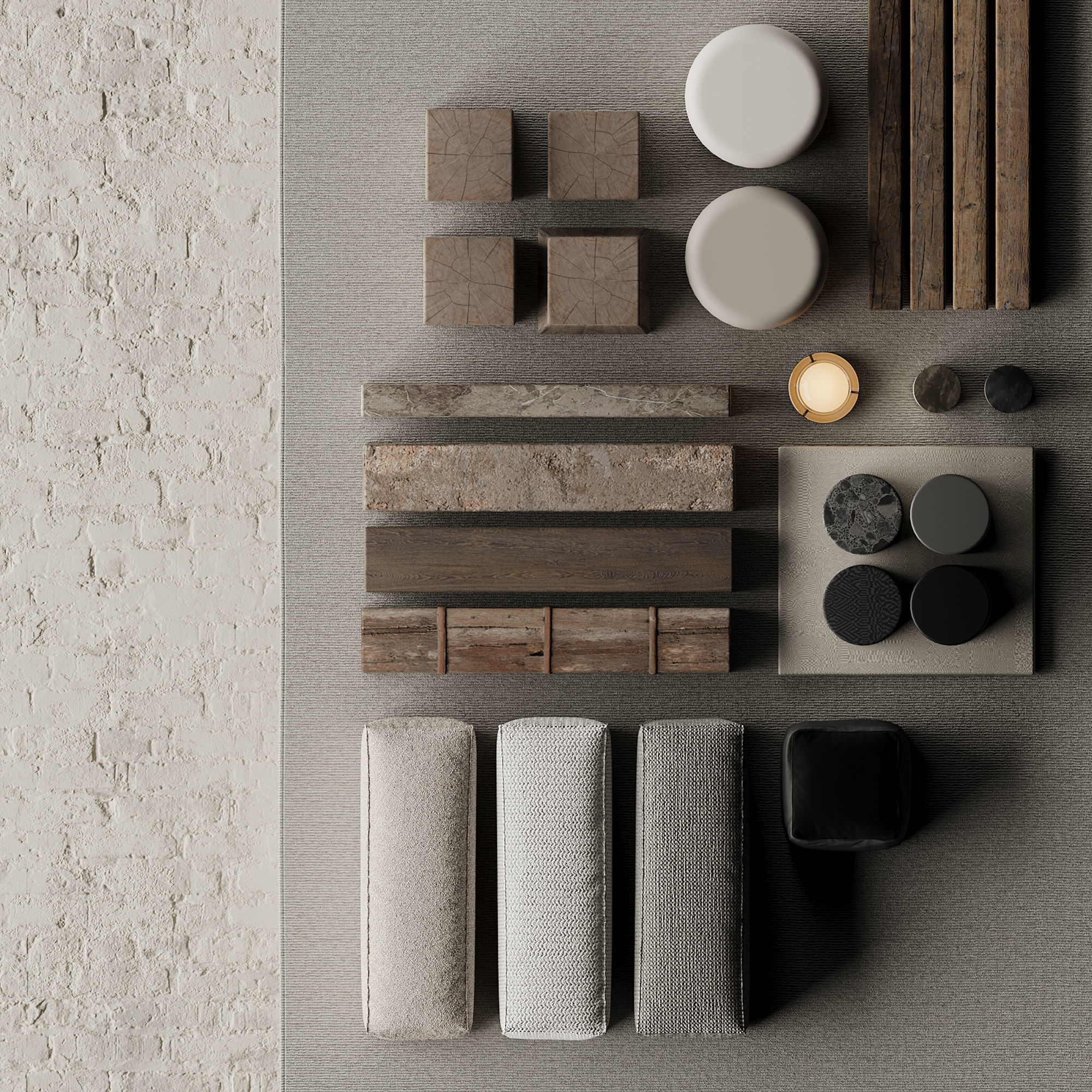 Materials Pack Rustic Minimalist 3D model_2