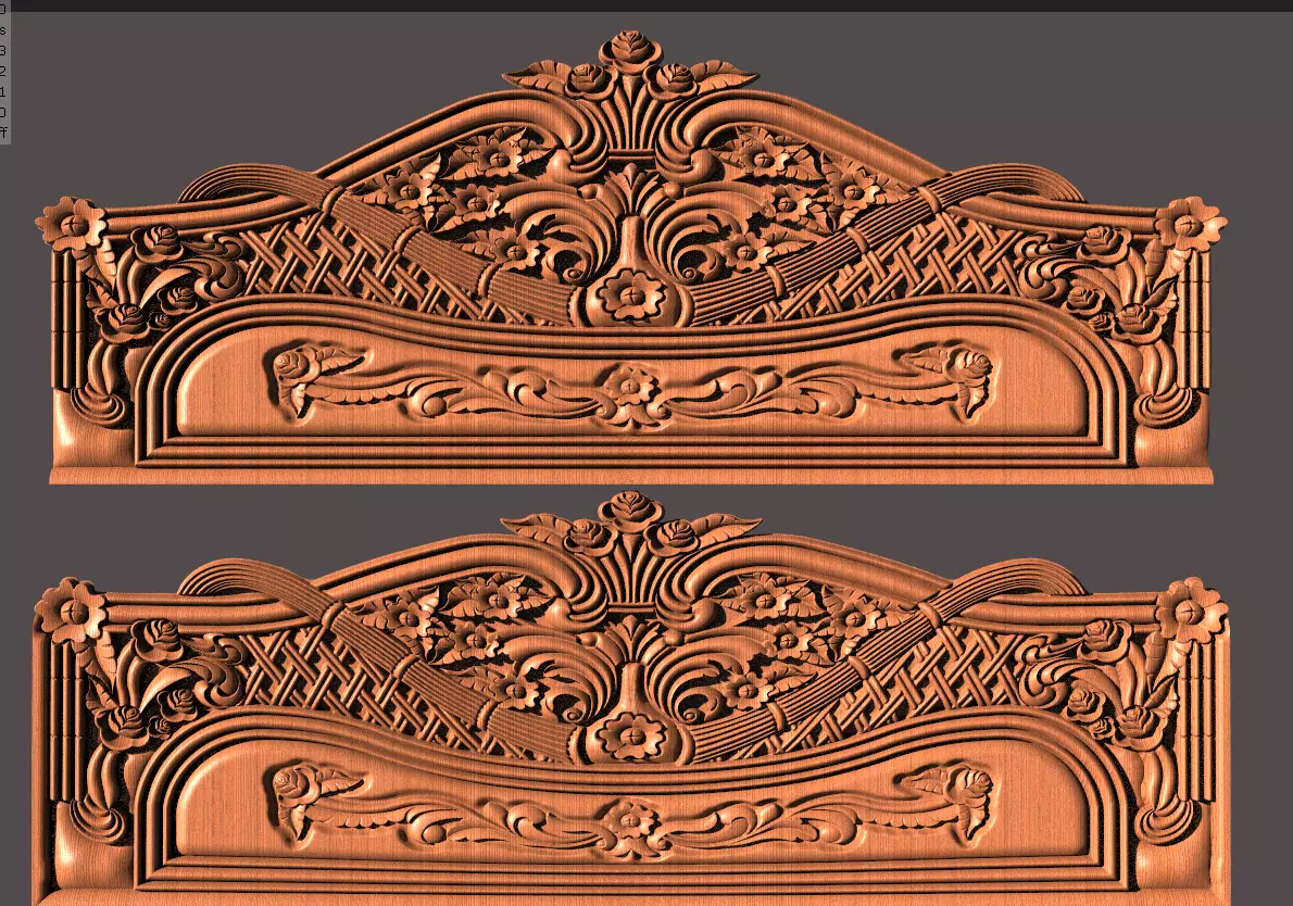 carving bed design  3D model_0