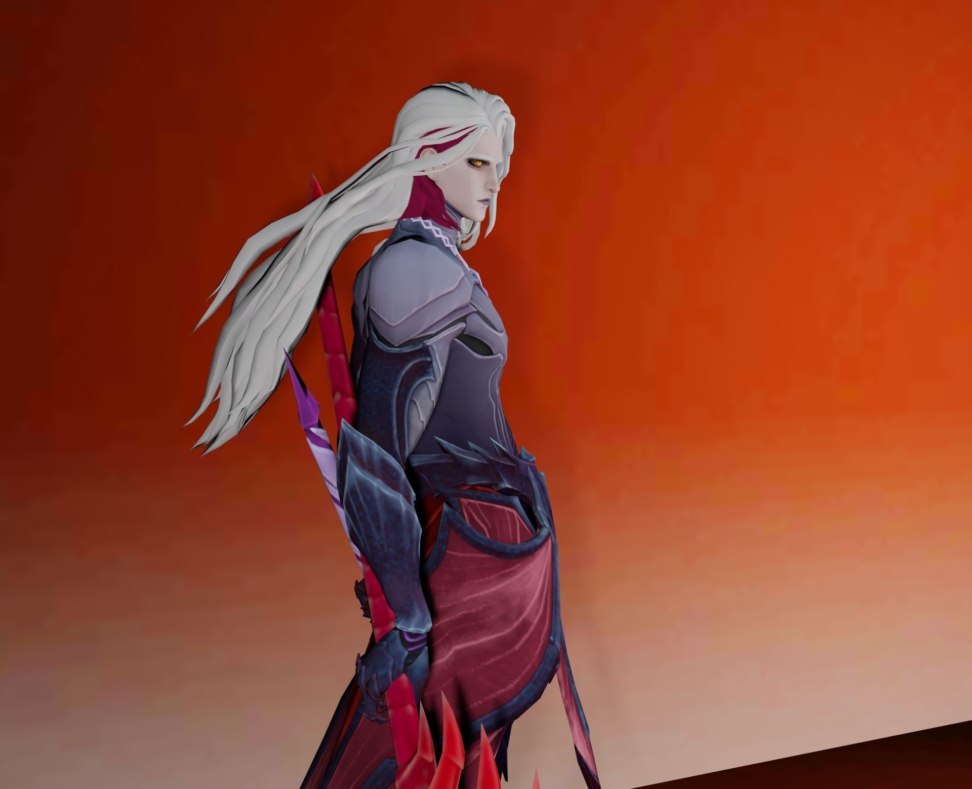 demon hunter 3D model_2