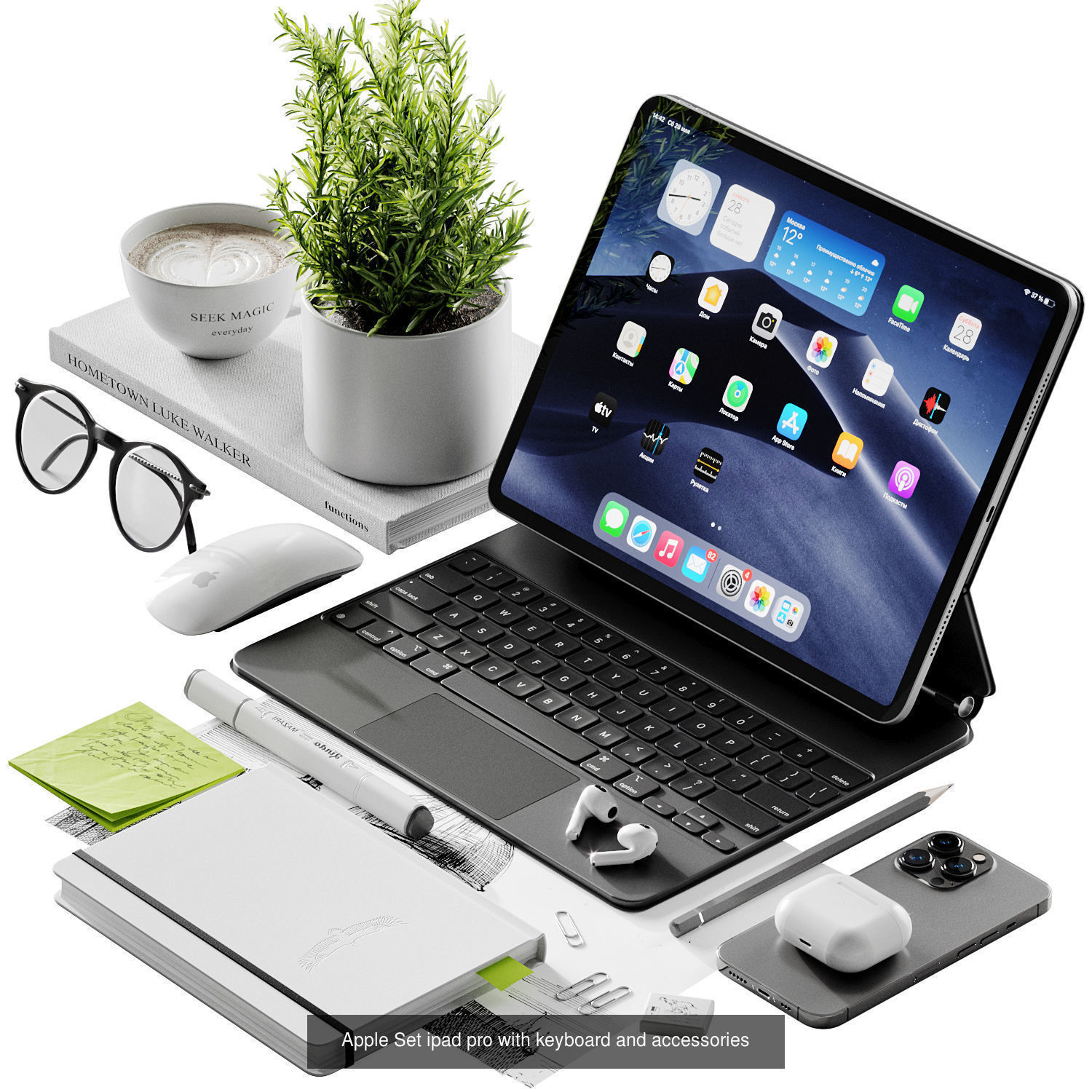 Office Set 3D Model Collection_6