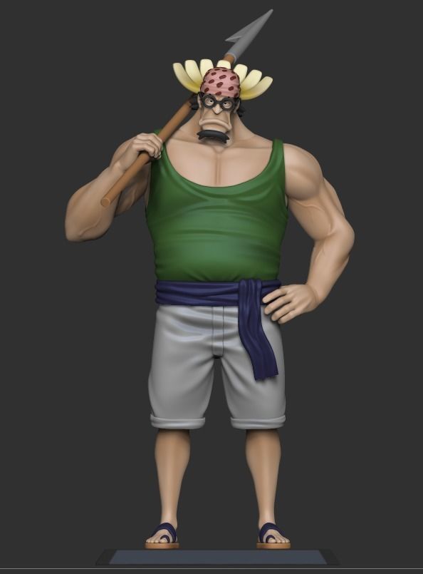 One Piece young Crocus of Roger Pirates 3D print model_1