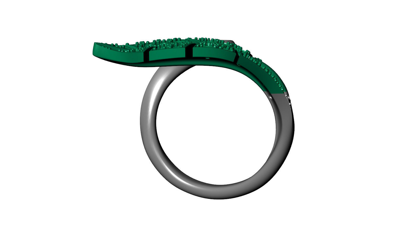 Leaf ring 3D print model_12