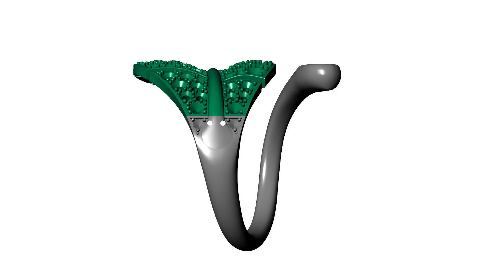 Leaf ring 3D print model_9