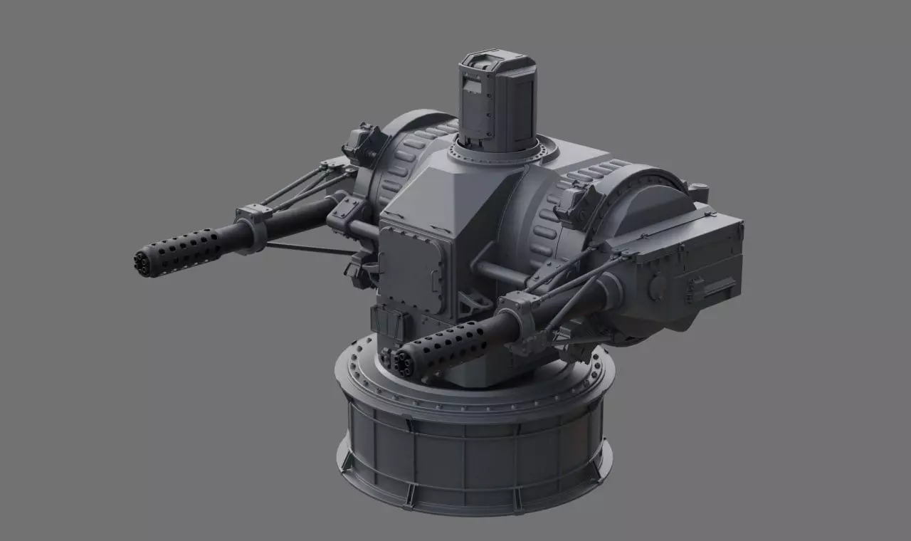 sci fi turret  3D model_0