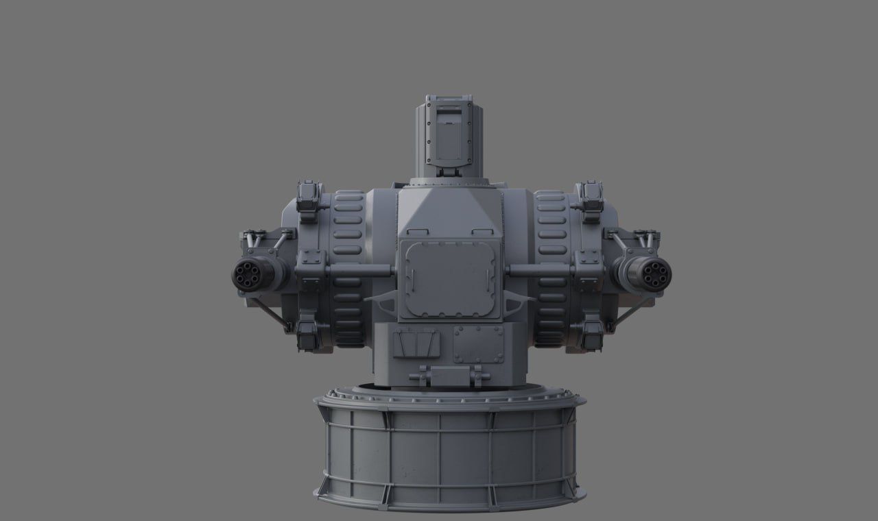 sci fi turret  3D model_5