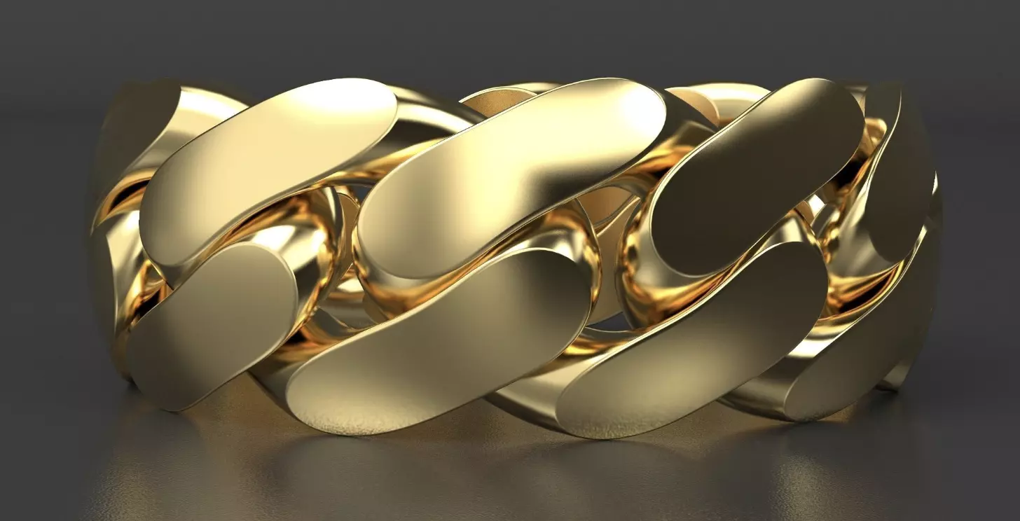 Cuban Link Ring - 8 MM - All sizes 3D print model