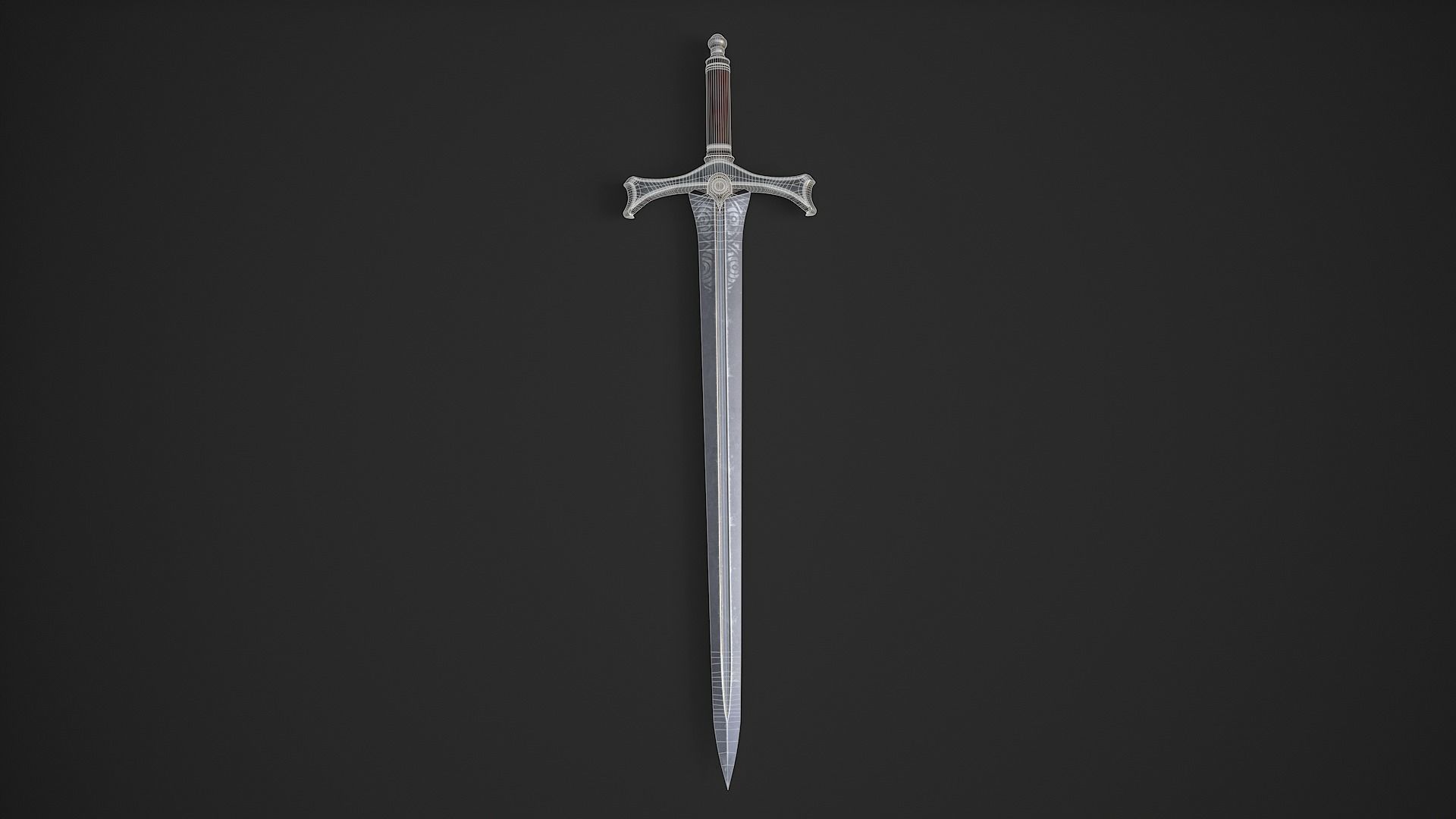Sword 3 Low-poly 3D model_6