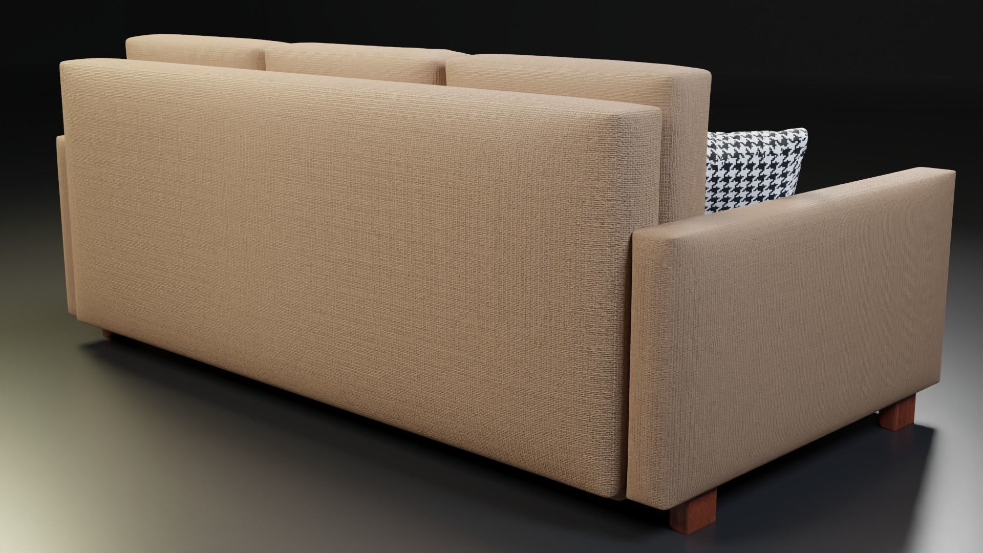 3D Modern Couch  Low-poly 3D model_6